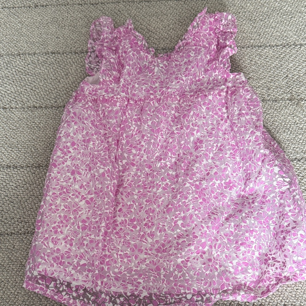 Zara Pink Floral Ruffle Dress 18-24 months